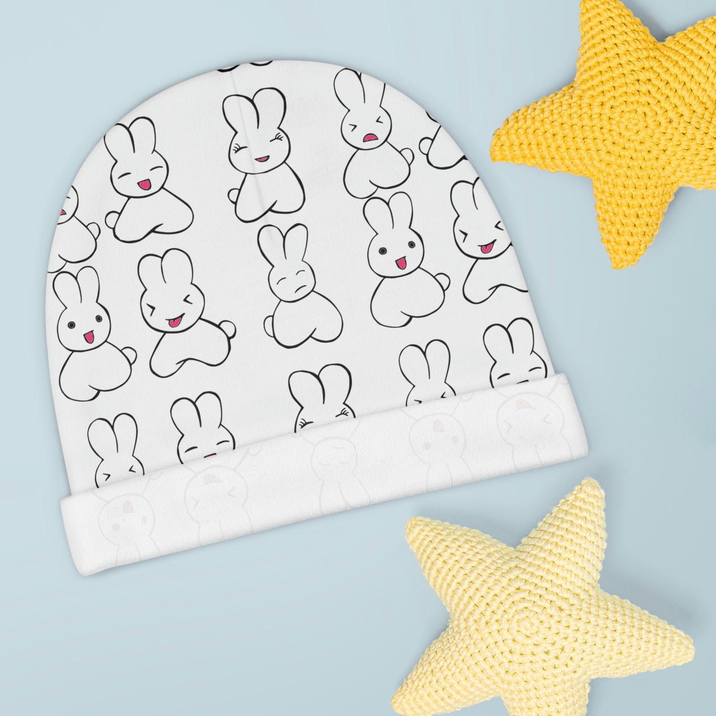 Funny Bunnies Baby Beanie